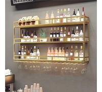 Botellero industrial montado en la pared con soporte para vidrio, moderno estante de exhibición de vino de metal para el hogar, restaurante y bar, ahorro de espacio para botellas y almacenamiento de