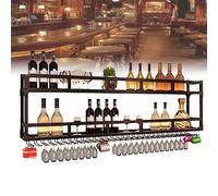 Botellero industrial montado en la pared para restaurantes, bodegas y bares domésticos