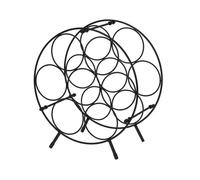 Botellero metálico redondo para 7 botellas - organizador resistente y elegante para espacios reducidos o bares