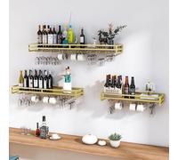 Botellero Moderno de Metal para Pared: solución de Almacenamiento Elegante para Cocina o salón, diseño Que Ahorra Espacio para Botellas y Copas de Vino.
