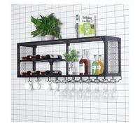 Botellero Moderno Montado En La Pared, Estantes Flotantes Para Vino Con Soportes De Vidrio, Estante Para Colgar Botellas De Vino, Estante De Pared Para Cocina, Organizador De Almacenamiento De Exhib