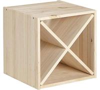 Botellero modular de pino, 12 botellas.