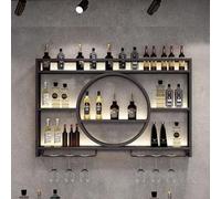 Botellero Montado En La Pared, Botelleros Independientes, Soporte Para Copas De Vino, Estante De Exhibición De Vino De Pared De Metal Moderno, Estante De Bar, Estante Para Copas De Vino Colgante, Es