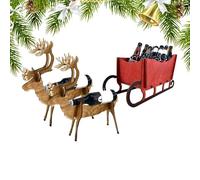 Botellero para árbol de Navidad para botellas de vino | Decoración de botellero - Decoración de mesa de comedor de madera para decoración del hogar y almacenamiento de cocina, bar, vino