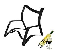 Botellero para encimera,Botelleros de vino para la mesa,Botelleros de vino en forma de silla - Estante fuerte para botellas de vino para amantes del vino, amigos de la familia