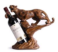 Botellero para vino, decoración de leopardo, decoración del hogar, sala de estar, estante de vino, regalo de vino