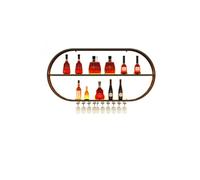 Botellero Pared，muebles Bar for Salon，modern Metal Wall Mounted Wine Display Rack，estantes Flotantes Montados En La Pared Con Tira De Luz Led，estantes De Botellas Colgantes En La Pared(Black,140cm/55.