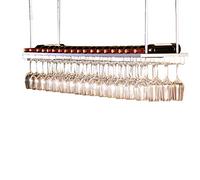 Botellero rústico con Altura Ajustable, Soporte para Copas de Pared y Soporte Retro para Vasos, botelleros Colgantes de Techo para decoración del hogar.