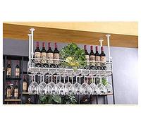 Botellero rústico con estante y soporte de vidrio, gabinete de almacenamiento vintage para copas y botellas, organizador montado en la pared para decoración del hogar y bar