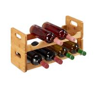 Botellero soporte para botellas estante horizontal 5 unidades natural 8 botellas