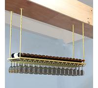 Botelleros de Hierro para Techo, Altura Ajustable, Copas de Vino de Metal Industrial Copas, Estante de Copa de Vino Colgante, Barras Cocinas Estante de decoración de Restaurante (Tamaño : 12