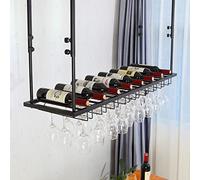 Botelleros de Techo, Altura Ajustable, Copas de Copas de Metal, Porta Botellas de Vino, Estante de Copas de Vino de Hierro, para Bares, Cocina, Restaurante (Size : 80cm)