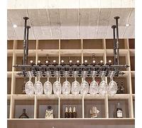 Botelleros de Techo, Altura Ajustable, Copas de Metal para Copas de Vino, Porta Botellas de Vino, Estante para Copas de Vino, Adecuado para Bares, Cocinas, Restaurantes (Size : 80cm)