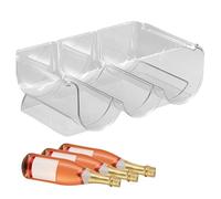 Botelleros de vino para encimera: soporte compacto para botellas de agua, soporte para botellas de vino, botellero para encimera, estante para botellas de vino irrompible, estantes de almacenamiento