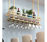 Botelleros Estante para Copas de Vino, Soporte para gabinete, Estante de Vidrio para Botellas de Pared, Techo, Muebles para Bar, gabinete para Vino, decoración de exhibición para Almacenamie