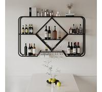 Botelleros Montados En La Pared, Botelleros Industriales Colgantes, Estantes De Bar Para Botellas De Licor, Soportes Para Botellas De Vino Colgantes De Metal, Estante De Almacenamiento De Pared Para