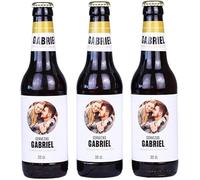 Botellín de Cerveza Personalizada con Foto y Nombre Pack Cervezas (3 Botellines)