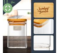 Botes cuadrados Tapa de bambú 10 unidades de 150 ml Herméticos Klarstein
