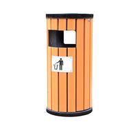 Botes de basura para exteriores, contenedores de basura clasificados, contenedores de basura comerciales de acero utilizados en cafés, campus y parques, contenedor de reciclaje (color: Bruin) (Bruin,