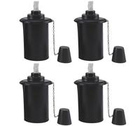 Botes Para Antorcha - Botes basados en Para Antorcha | Pack de 4 tarros de antorcha, 12 Gus de repuesto - Antorcha de antorcha con mechas, para exterior de combustible de citronela, frascos de