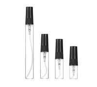 Botes Viaje Frasco de Perfume portátil de Vidrio Negro, vacío, rellenable, Muestra de cosméticos, Viales de Vidrio Fino.(Black,10ML_20PCS)