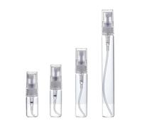 Botes Viaje Mini Frasco de Perfume de Vidrio Transparente, vacío, for muestras de cosméticos, Tubo de ensayo, Viales Finos de Color ámbar.(Transparent Sprayer,5ml)