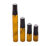 Botes Viaje Mini Frasco de Perfume de Vidrio Transparente, vacío, for muestras de cosméticos, Tubo de ensayo, Viales Finos de Color ámbar.(Brown,10ml)