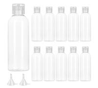 Botes Viaje Rellenables 100ml, 10 Piezas Botellas de Viaje de Plástico Vacías para Cosméticos, Recipientes Rellenables a Prueba de Fugas, Champú, Acondicionador, Loción, Artículos de Tocador