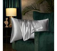 Both Sides - Funda de Almohada de Seda de Morera de Lujo de 19 Momme, Suave y Transpirable, con Cremallera Oculta, 1 Unidad/Paquete de 100% Seda Natural Pura