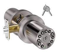 BOTHSTAR Pomo de puerta con teclado con llave, cerradura de puerta de entrada sin llave, cerradura de código, cerradura automática, código de usuario 50, fácil de instalar, para el hogar, oficina,