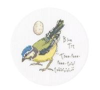 Bothy Threads Juego de punto de cruz, diseño de pequeño herrerillo común