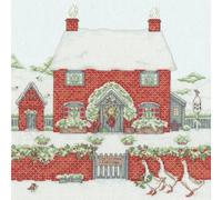 Bothy Threads - Kit de punto de cruz, diseño de casa de Navidad