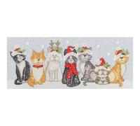 Bothy Threads - Kit de punto de cruz, diseño de felinos festivos