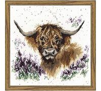 Bothy Threads Kit de punto de cruz XHD9 Highland Heathers 14 unidades 26 cm x 26 cm
