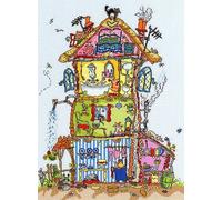Bothy Threads XCT8 - Kit de punto de cruz (26 x 35 cm), diseño de cabaña
