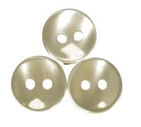 BOTIBOTON - 50 Botones para Camisa Blancos y Crudos - Botones nacarados pequeños para bebe, camisas de hombre y mujer de 10 mm y 12 mm - Fabricados y Enviados desde España (10 mm CRUDO)