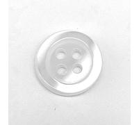 BOTIBOTON - 50 Botones para Camisa Blancos y Crudos - Botones nacarados pequeños para bebe, camisas de hombre y mujer de 10 mm y 12 mm - Fabricados y Enviados desde España (12 mm Blanco 4 Agujeros)