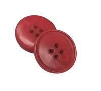 BOTIBOTON - Botones de Clásicos de Corozo - Pequeños y grandes, en 4 colores blancos, rojos, marron y verdes - Para bebe, abrigo y ropa - Fabricados y Enviados desde España - Rojo, 15 mm