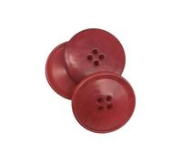 BOTIBOTON - Botones de Clásicos de Corozo - Pequeños y grandes, en 4 colores blancos, rojos, marron y verdes - Para bebe, abrigo y ropa - Fabricados y Enviados desde España - Rojo, 20 mm