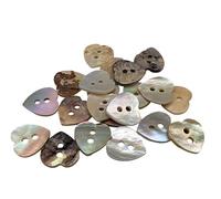 BOTIBOTON - Botones Nacar Natural - Boton de conchas naturales - AKOYA acabados nacarados - Varias tallas, pequeños y muy grandes, corazones y flor - Fabricado y Enviado desde España - 12 mm