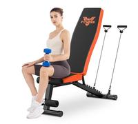Botifly Banco de pesas ajustable, plegable, banco de entrenamiento inclinado con 8 posiciones, respaldo ajustable, banco inclinado para entrenamiento de cuerpo entero, capacidad de peso 660 lbs