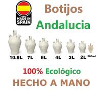 Botijo De Barro Andalucia 0.5/2/3/4/4.5/6/7/10.5 Litros Hecho a mano 100% Ecológico De La Arcilla Enfriar El Agua,CM,fespu