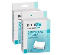 Botikit Compresas de Gasa Esterilizadas, para Primeros Auxilios y Curas, 2 Packs con 5 Sobres de 2 Unidades