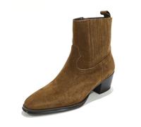 Botín Casual de Ante, con tacón - 52751103 para: Mujer Color: Brown Talla: 36