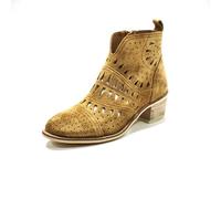 Botín Casual de Ante, con tacón - 54331101 para: Mujer Color: Cuero Talla: 36