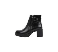 Botín Casual de Piel, con tacón y Plataforma de Goma - D9589 para: Mujer Color: Negro Talla: 38