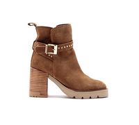 Botín Cuero de tacón Alma Blue - 2052 para: Mujer Color: Camel Talla: 38