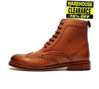 Woodland Brampton Hombre Elegante Informal Moda Cordones Calado Botines Marrón