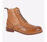 Woodland Brampton Hombre Elegante Informal Moda Cordones Calado Botines Marrón