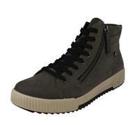 Botín Deportivo De Mujer Rieker Con Cremallera Y Cordones - Altos